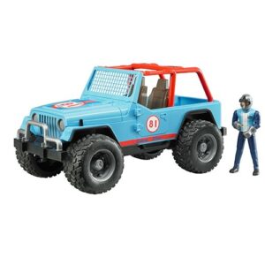 BRUDER 02541 - Jeep Cross Country Race blu con Pilota