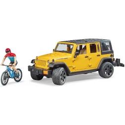 BRUDER 02543 - Jeep Wrangler con bicicletta e ciclista