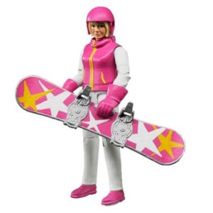 BRUDER 60420 - Personaggio donne con snowboarder