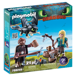 PLAYMOBILE DRAGONS 70040 - Hiccup a Astrid con Baby