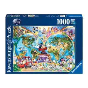 RAVENSBURGER 157853 - Puzzle 1000 PZ Mappamondo Disney